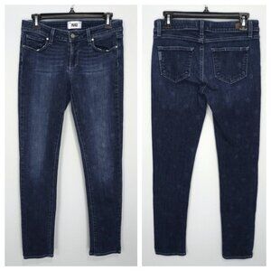 PAIGE Blue Polka Dot Skyline Skinny Denim Jeans Pants Size 28
